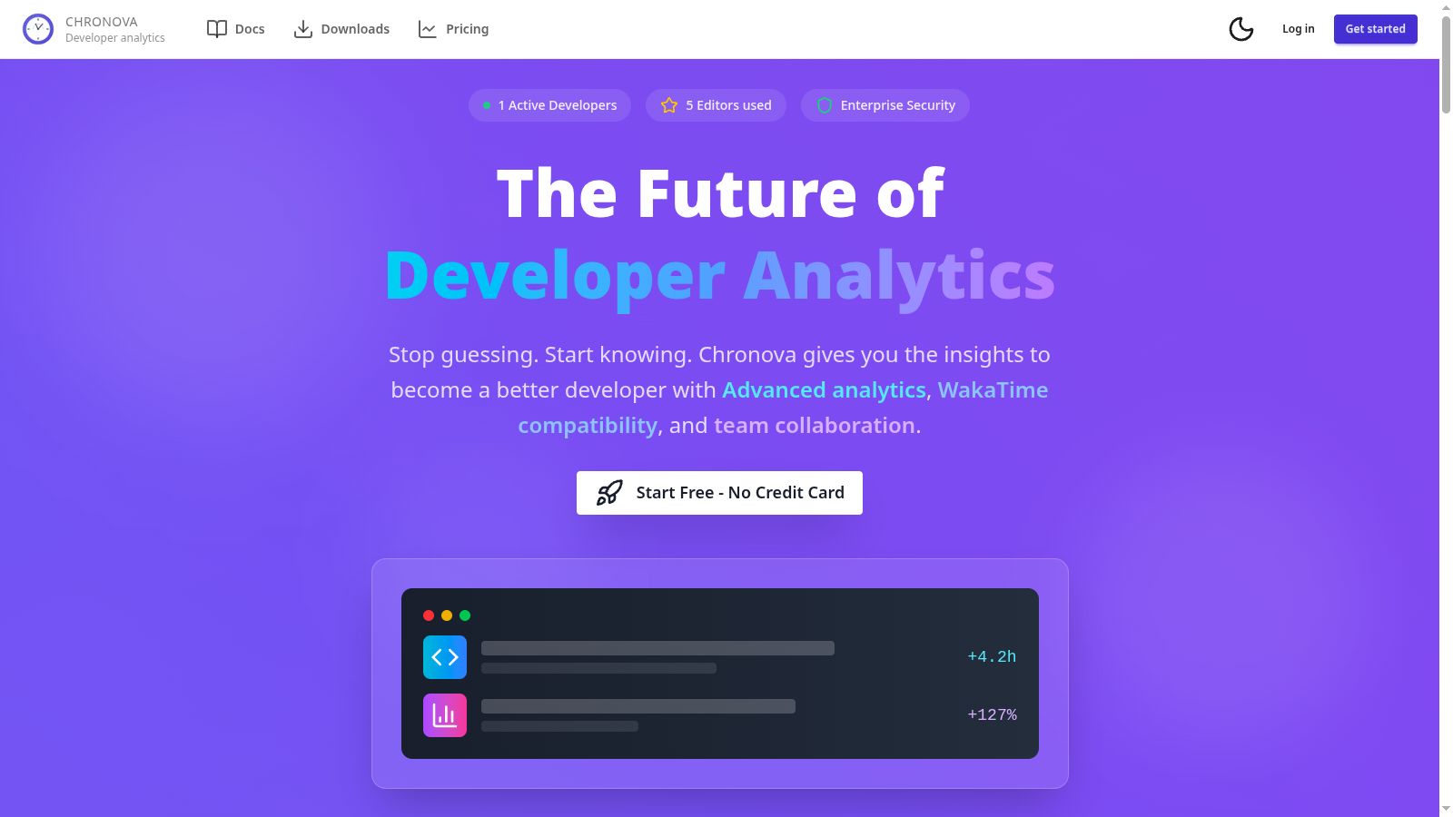 Chronova — Developer Analytics Zeiterfassung